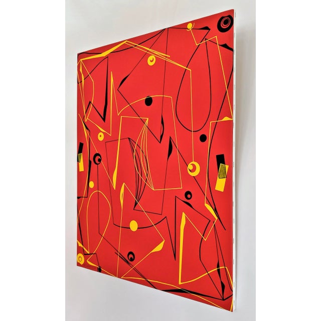 2010s Atsuko Okamoto Abstract Serigraph A. P. "Red Maze" Signed For Sale - Image 5 of 8