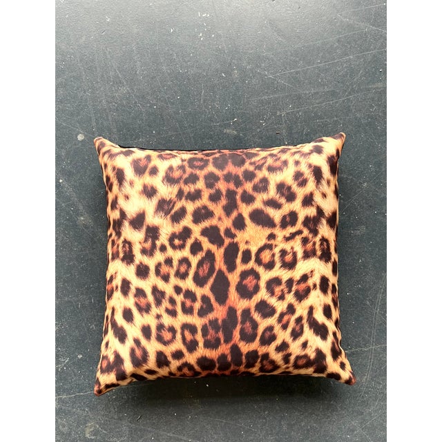 Vintage Boho Printed Leopard Throw Pillow For Sale In West Palm - Image 6 of 8