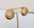 Givenchy Vintage 1980s Signed Givenchy Round Domed Goldtone Scales Pierced Earrings-2 Pieces For Sale - Image 4 of 6