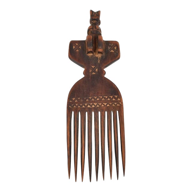 Early 20th Century Nyamwezi Mwana Hiti Figural Comb Tanzania For Sale
