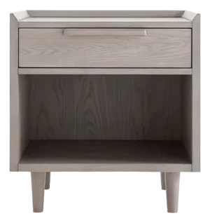 Crate and Barrel Stone Grey Nightstand