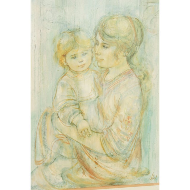Edna Hibel Impressionist Style 'Beatrice and Baby' Lithograph For Sale In Philadelphia - Image 6 of 13