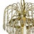 Classic Brass Empire Style 5 Arm Chandelier With Crystal Drops For Sale - Image 4 of 7