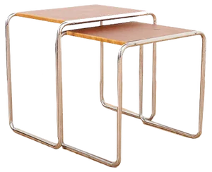 Bauhaus B9 Nesting Tables by Marcel Breuer, Set of 3