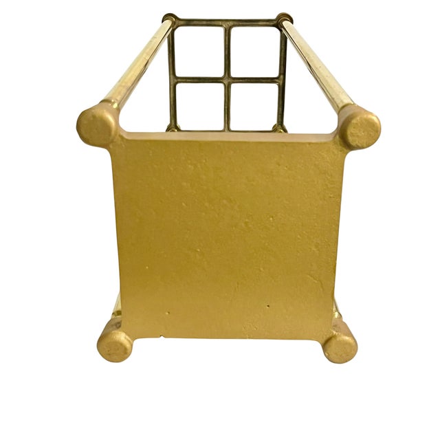 Vintage Traditional English Country House Style Brass Umbrella or Stick Stand For Sale - Image 15 of 16