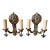 Pair of 1920's Original Polychrome Paint on Brass and Silverplate Double Sconces For Sale