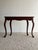 Vintage Mahogany Entry Console Table With Shaped Front and Brass Pull For Sale - Image 11 of 12
