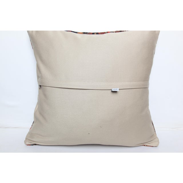 Antique Handmade Tribal Rug Pillow Cover -20'' X 20'' For Sale - Image 11 of 11