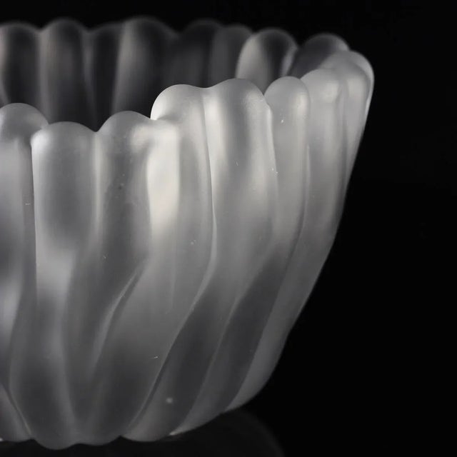 “Fingers” glass vase by Tapio Wirkkala with acid treated surface creating a frosty effect. Signed Tapio Wirkkala Ittala...