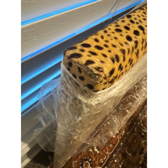 2010s Vintage Ballard Designs Cheetah Hair-on-Hide Leather Mirror For Sale - Image 5 of 5