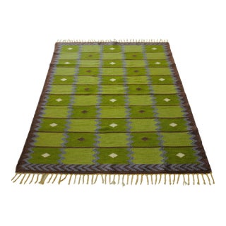 Vintage "Garden" Rug by Berit Koenig Woelfer For Sale
