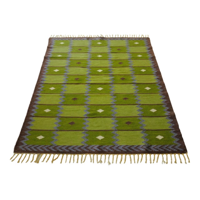 Vintage "Garden" Rug by Berit Koenig Woelfer For Sale