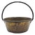 Antique Brass Hearth Bucket Coal Cauldron With Iron Handle, Farmhouse French Country, 13.5" For Sale