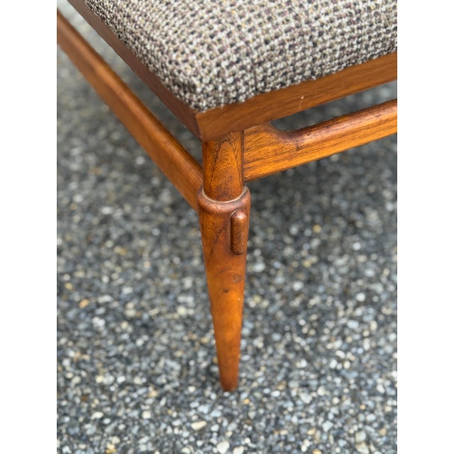 Pair of Oversized Lane Mid-Century Modern Walnut Ottomans For Sale - Image 10 of 12