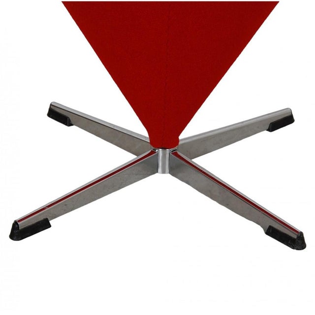 Cone Chair in Red Hallingdal Fabric by Verner Panton, 1990s For Sale - Image 6 of 9