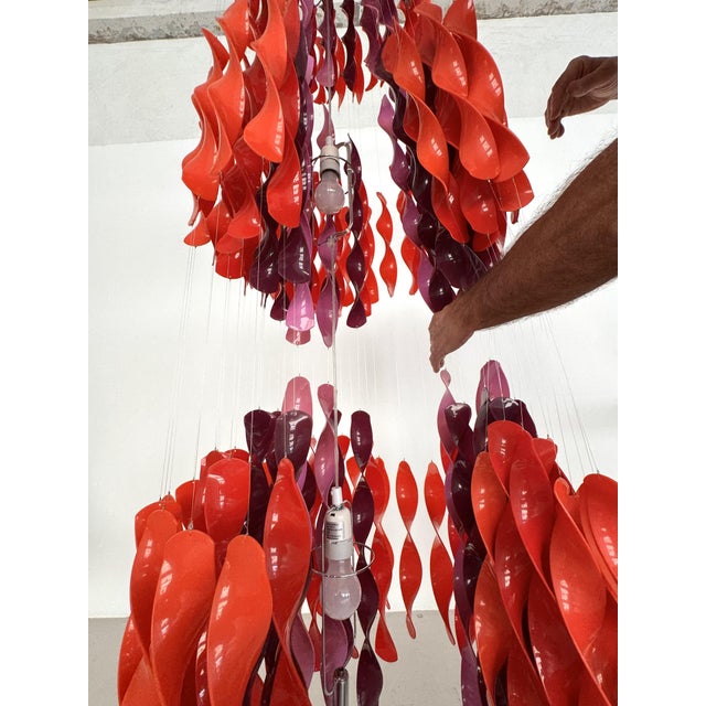 Red Vintage Spiral Lamp by Verner Panton, 1969 For Sale - Image 8 of 14