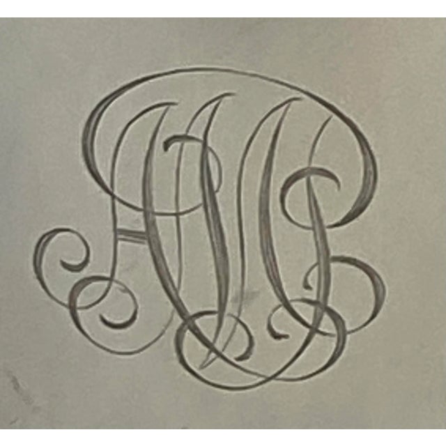 Silver Vintage 1930’s English Art Deco Asprey & Co. Silver Plate Hot Milk/Water Jug With Monogram For Sale - Image 8 of 12