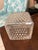 Vintage Diamond Pattern Glass Decanter With Stopper For Sale - Image 4 of 4