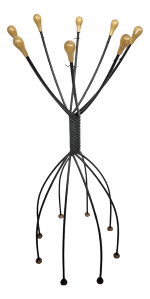 Octopus Wooden and Metal Coat Rack attributed to De Pas, Durbino, Lomazzi for Zanotta, 1990s