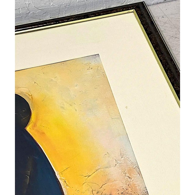 Ebony Maurice Evans Original Mixed Media Portrait 20th Century For Sale - Image 8 of 11