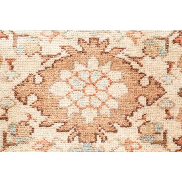 Textile Mid-20th Century Persian Sultanabad Botanic Brown Handmade Wool Carpet For Sale - Image 7 of 9