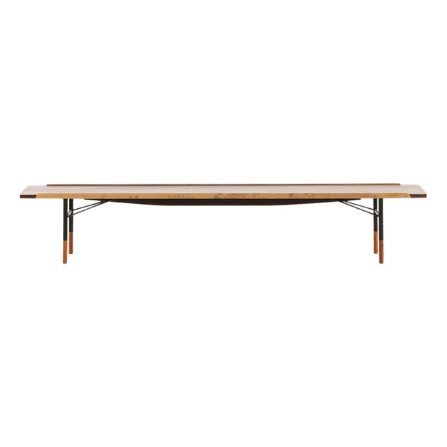 Bench in Brass and Rosewood attributed to Finn Juhl, 1953 For Sale