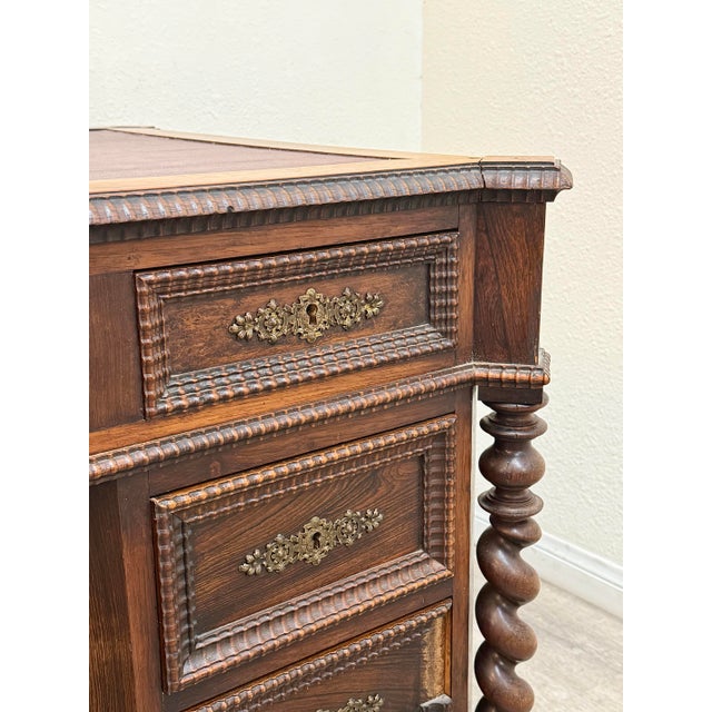 Antique Oak Desk For Sale - Image 12 of 12