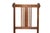 1990s Zen Oriental Straight Legs Bars Backrest Solid Wood Chair For Sale - Image 5 of 9