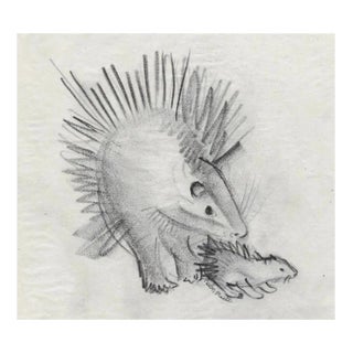 1930s Helen Malta Porcupine Drawing For Sale
