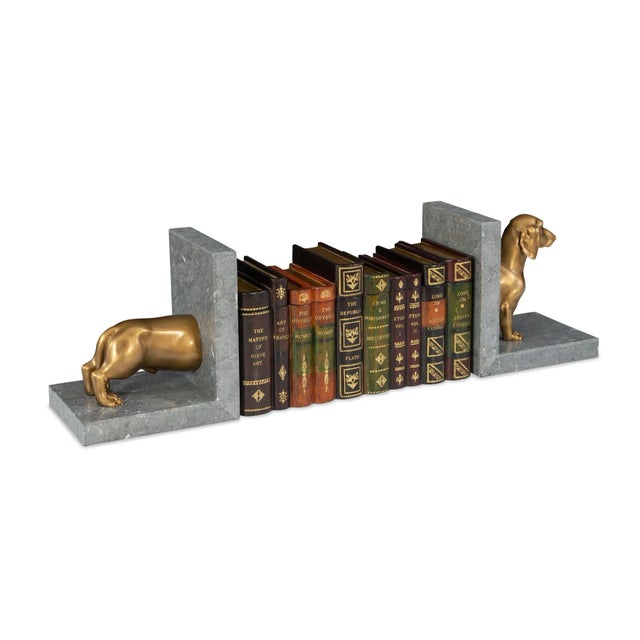 2020s Maitland-Smith Dachshund Bookend For Sale - Image 5 of 7
