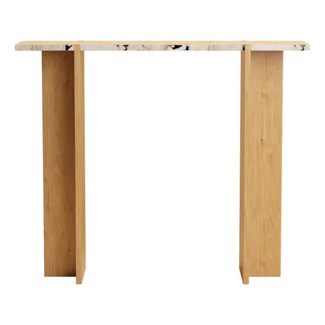 Calacatta Viola Marble and Smoked Oak Console Table by Lebanto For Sale