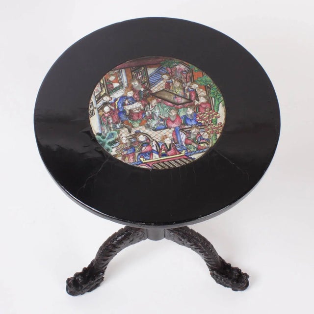 Chinoiserie Antique Chinese Carved Rosewood Table or Candle Stand For Sale - Image 3 of 8