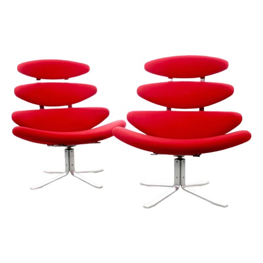 Mid-Century Modern Corona Lounge Chairs, 1960s, Set of 2 For Sale