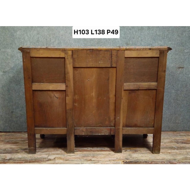 Carved Walnut Buffet with Marble Top For Sale - Image 9 of 11