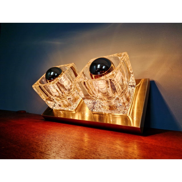 Ice Cube Double Wall Light from Peill & Putzler, 1970 For Sale - Image 10 of 17