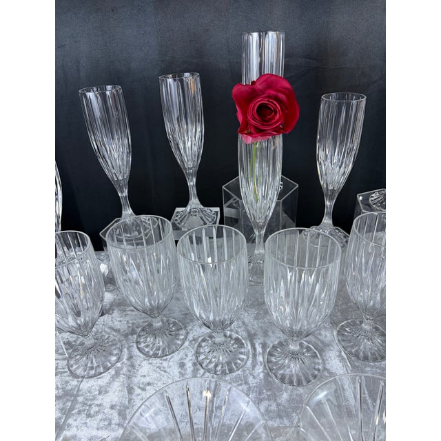 1980s Elegant Mikasa Park Lane Crystal Drinkware Suite - 32 Pieces For Sale - Image 10 of 12