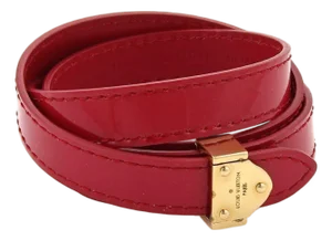 Louis Vuitton Vernis Shiny Pink Multi Wrap Strap Bracelet
