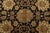 Agra Rug 7’11” X 9’11” Black Wool Traditional Hand-Knotted Oriental Carpet For Sale In Philadelphia - Image 6 of 14
