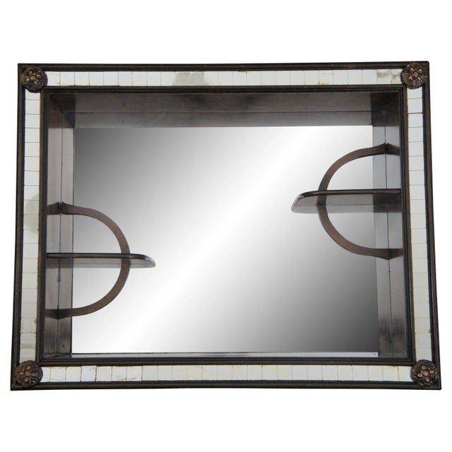 Mid-Century Modern Mid-Century Shadow Box Vanity Wall Shelf Curio Display Mirror For Sale - Image 3 of 13