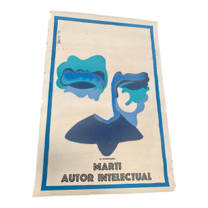 1973 Martí Autor Intelectual Cuban Revolutionary Propaganda Poster by Bachs