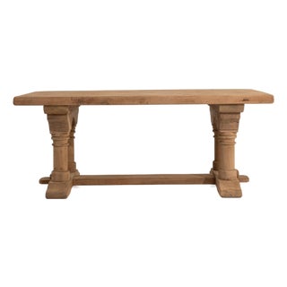 Brutalist Oak Dining Table, France, Circa 1970 For Sale