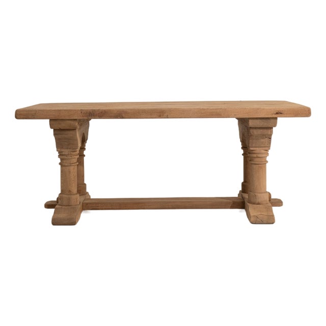 Brutalist Oak Dining Table, France, Circa 1970 For Sale