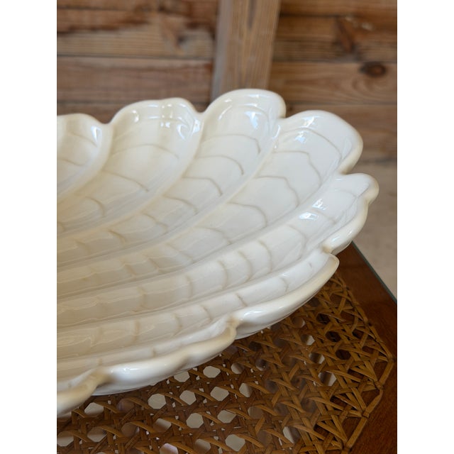 Vintage Coastal Abingdon White Shell Centerpiece Bowl For Sale - Image 9 of 12