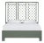 X & Diamond Platform Bed Queen, Evergreen For Sale