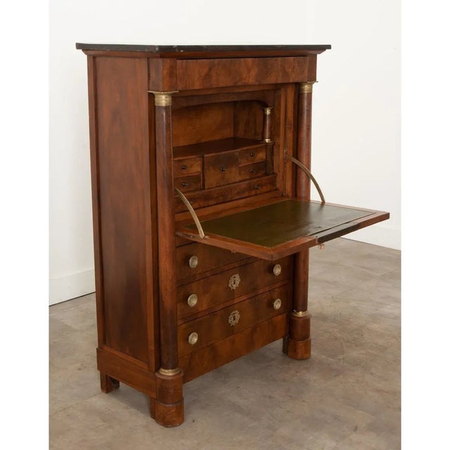 19th Century 19th Century French Empire Secrétaire á Abattant For Sale - Image 5 of 12