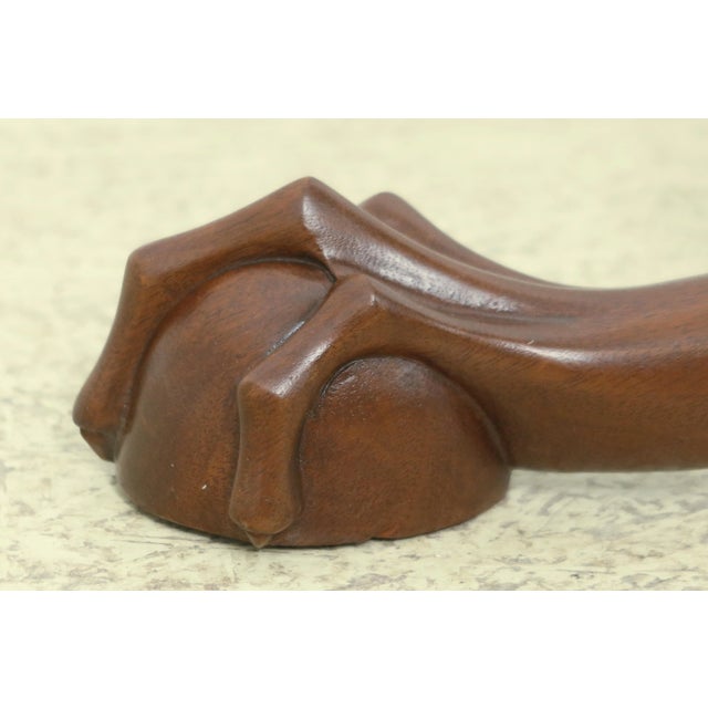 Bench Made Chippendale Ball & Claw Mahogany Tilt Top Table For Sale - Image 4 of 12