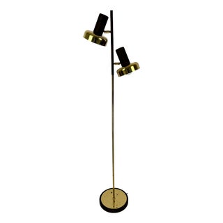 Mid-Century Double Spotlight Floor Lamp in Brass, Germany, 1970s For Sale