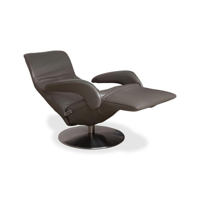 Symphony JR-7960 Lounge Chair in Grey Leather from Jori For Sale - Image 5 of 17