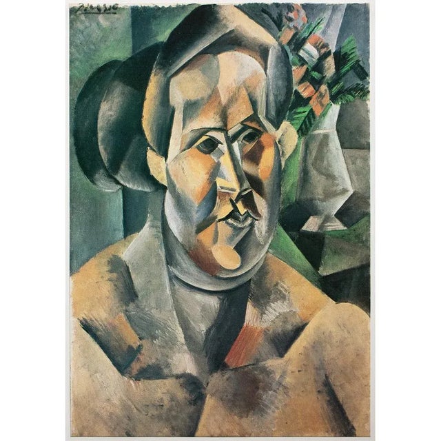 An excellent photogravure, full-color print, after Portrait of Fernande (1909) by Pablo Picasso. Comes from an art folio...