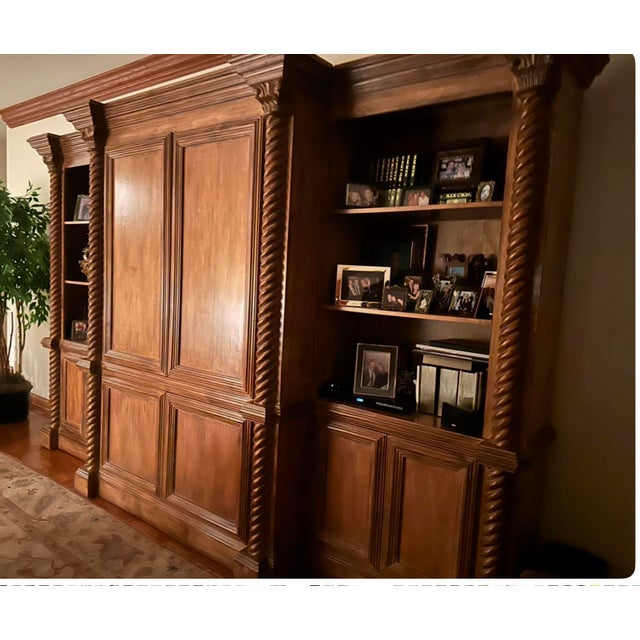 Mediterranean Kreiss Collection Wall Unit and Tv Center For Sale - Image 3 of 4